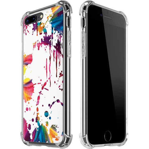 Chromatic Splatter White iPhone 7/8 Plus Clear Case