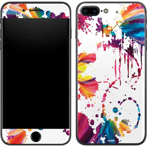 Chromatic Splatter White iPhone 7 Plus Skin