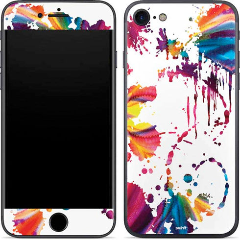 Chromatic Splatter White iPhone 7 Skin