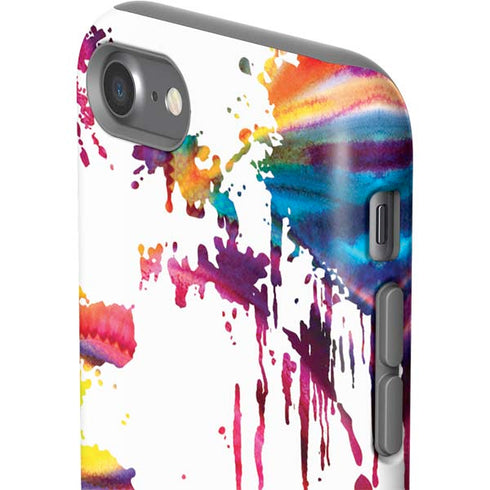 Chromatic Splatter White iPhone SE (2nd & 3rd Gen) Pro Case