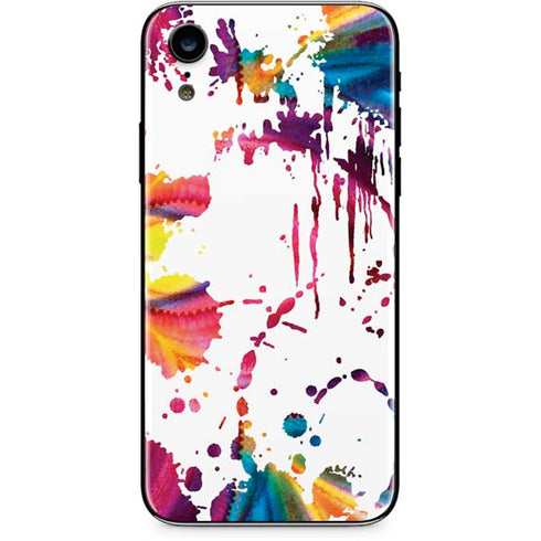 Chromatic Splatter White iPhone XR Skin