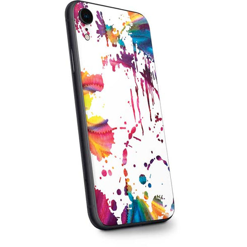 Chromatic Splatter White iPhone XR Skin