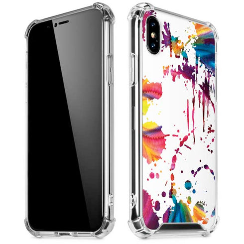 Chromatic Splatter White iPhone XS Max Clear Case