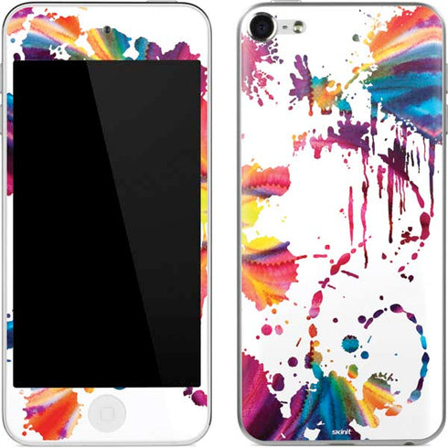 Chromatic Splatter White Apple iPod Skin