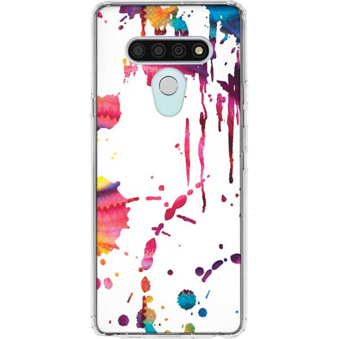 Chromatic Splatter White LG Stylo 6 Clear Case