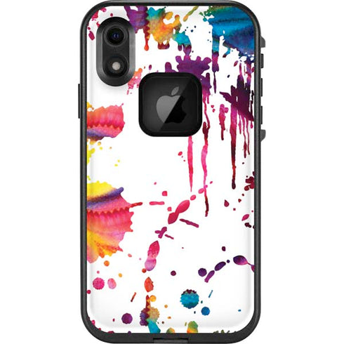 Chromatic Splatter White LifeProof Fre iPhone Skin