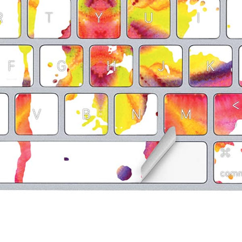 Chromatic Splatter White Magic Keyboard Skin