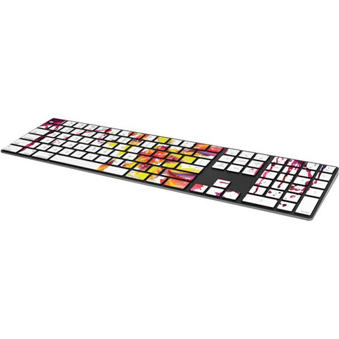 Chromatic Splatter White Magic Keyboard with Numeric Keypad Skin