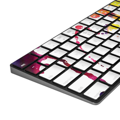 Chromatic Splatter White Magic Keyboard with Numeric Keypad Skin