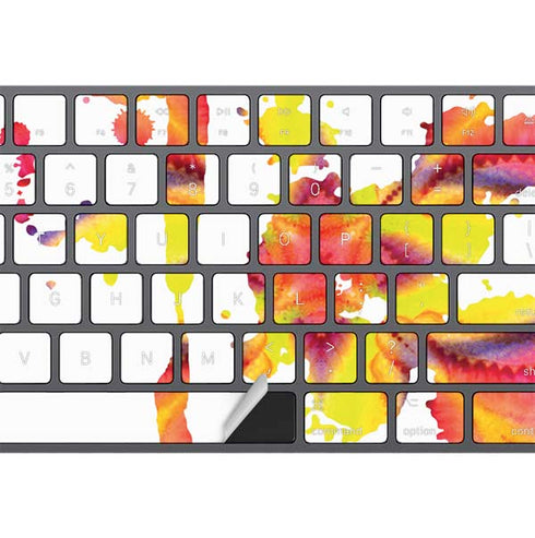 Chromatic Splatter White Magic Keyboard with Numeric Keypad Skin