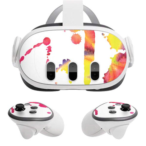 Chromatic Splatter White Meta Quest 3 Skin