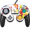 Chromatic Splatter White Nintendo GameCube Controller Skin