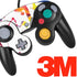 Chromatic Splatter White Nintendo GameCube Controller Skin