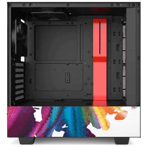 Chromatic Splatter White NZXT H510 Compact ATX Mid-Tower Case Skin