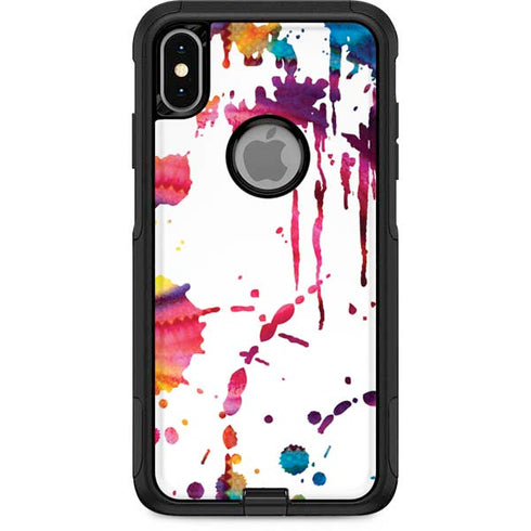 Chromatic Splatter White Otterbox Commuter iPhone Skin
