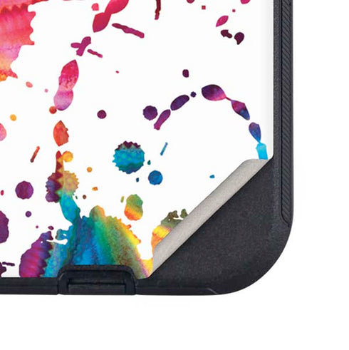 Chromatic Splatter White Otterbox Defender iPhone Skin