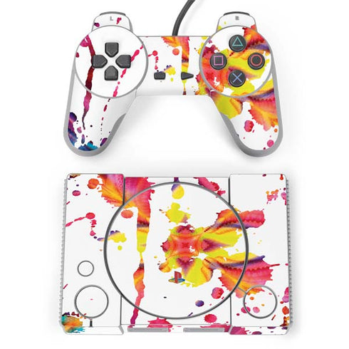 Chromatic Splatter White PlayStation Classic Bundle Skin