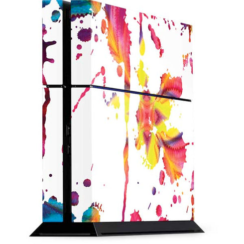 Chromatic Splatter White PS4 Console Skin