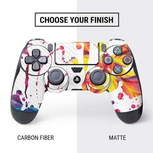 Chromatic Splatter White PS4 Controller Skin