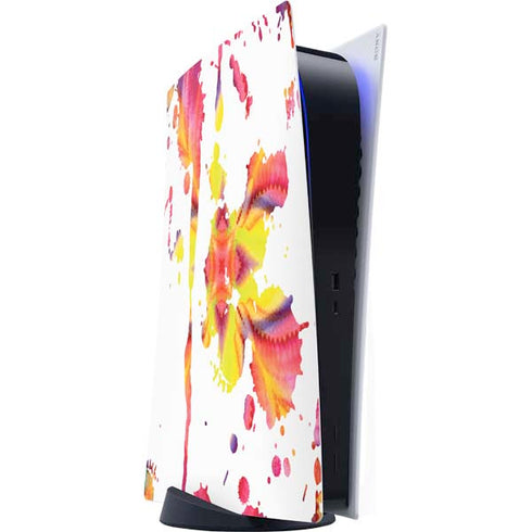 Chromatic Splatter White PS5 Digital Edition Console Skin