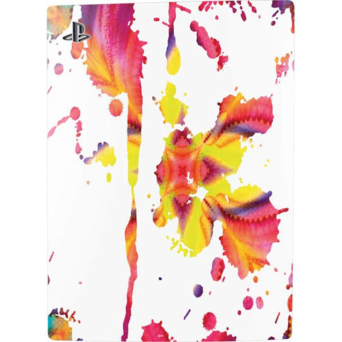 Chromatic Splatter White PS5 Digital Edition Console Skin