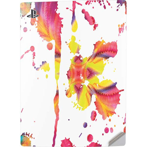 Chromatic Splatter White PS5 Digital Edition Console Skin