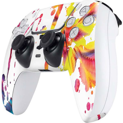 Chromatic Splatter White PS5 Controller Skin