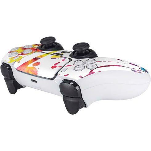 Chromatic Splatter White PS5 Controller Skin
