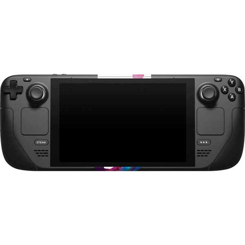Chromatic Splatter White Steam Deck Handheld Gaming Computer Skin