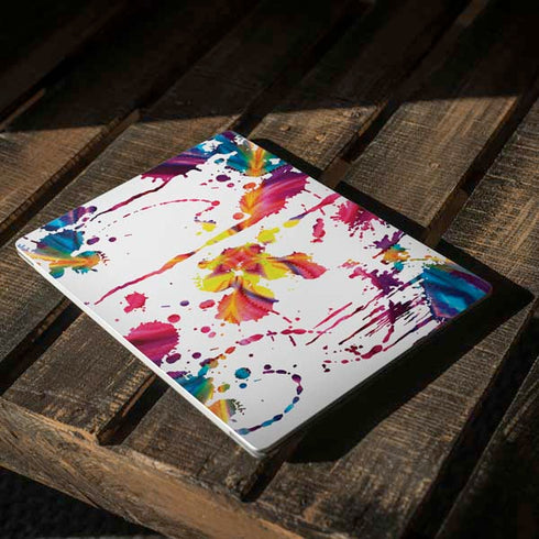 Chromatic Splatter White Surface Laptop 2 Skin