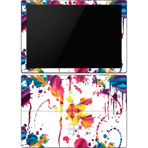 Chromatic Splatter White Surface Pro 6 Skin