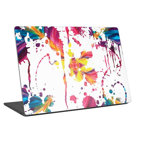 Chromatic Splatter White Universal Laptop 12in (9.8 x 6.8in) Skin