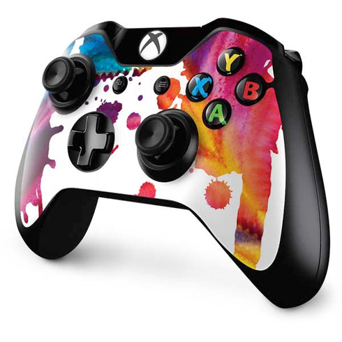 Chromatic Splatter White Xbox One Controller Skin