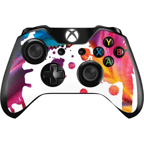Chromatic Splatter White Xbox One Controller Skin