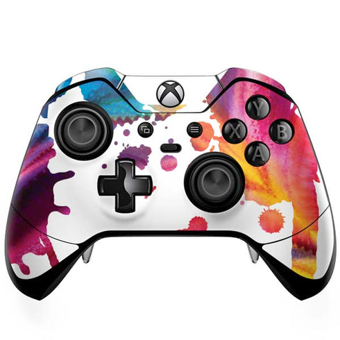 Chromatic Splatter White Xbox One Elite Controller Skin
