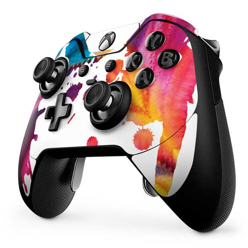Chromatic Splatter White Xbox One Elite Controller Skin