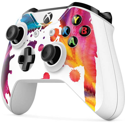 Chromatic Splatter White Xbox One S All-Digital Edition Bundle Skin