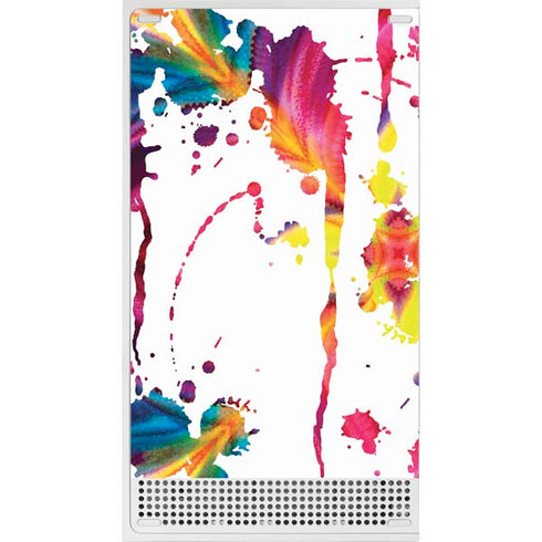 Chromatic Splatter White Xbox Series S Console Skin