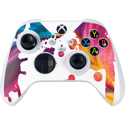 Chromatic Splatter White Xbox Series S Controller Skin