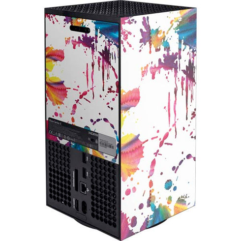Chromatic Splatter White Xbox Series X Console Skin