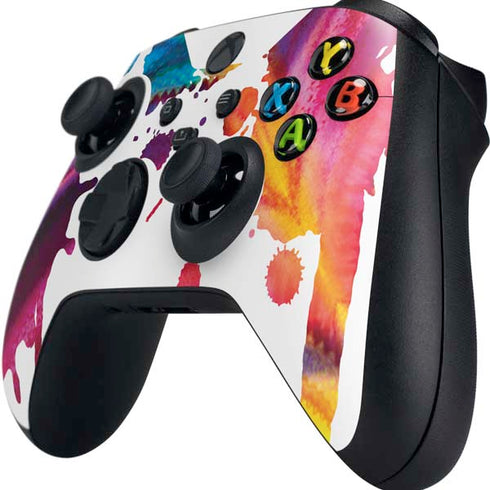 Chromatic Splatter White Xbox Series X Controller Skin