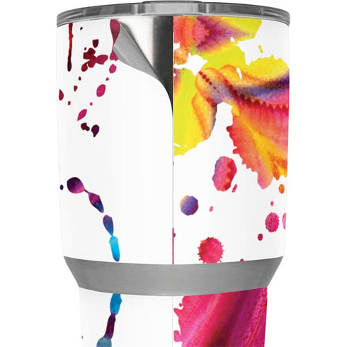 Chromatic Splatter White Yeti 30oz Rambler Tumbler Skin
