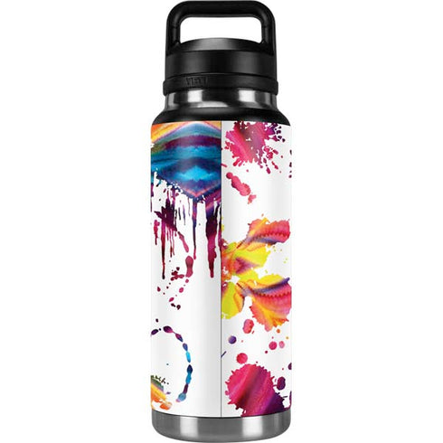 Chromatic Splatter White YETI Rambler 36oz Bottle Skin