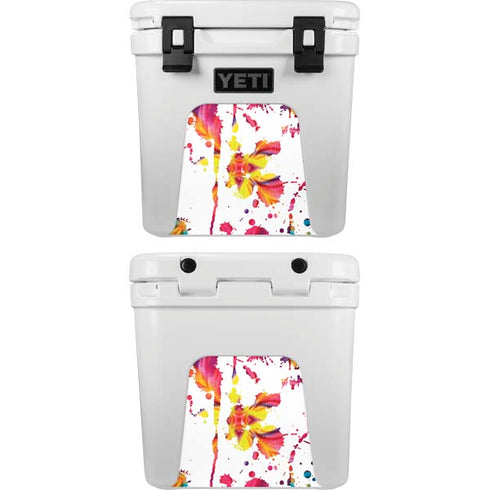 Chromatic Splatter White YETI Roadie 24 Hard Cooler Skin