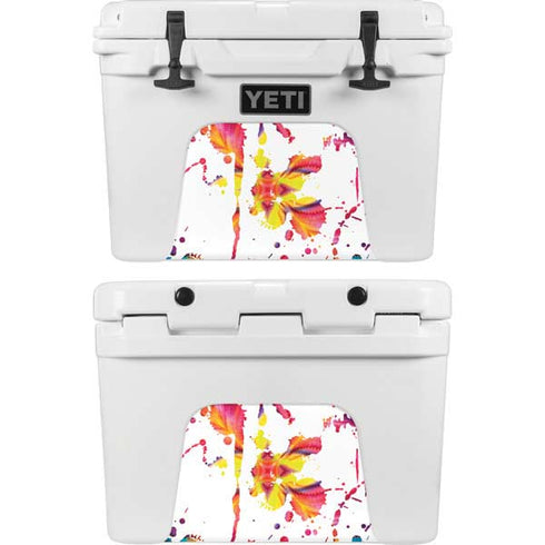 Chromatic Splatter White YETI Tundra 35 Hard Cooler Skin