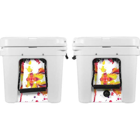 Chromatic Splatter White YETI Tundra 35 Hard Cooler Skin