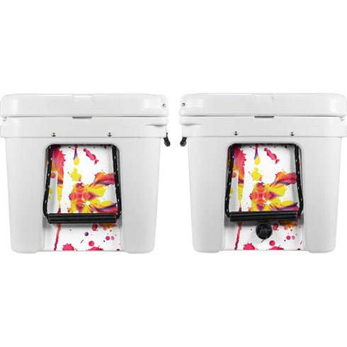Chromatic Splatter White YETI Tundra 65 Hard Cooler Skin
