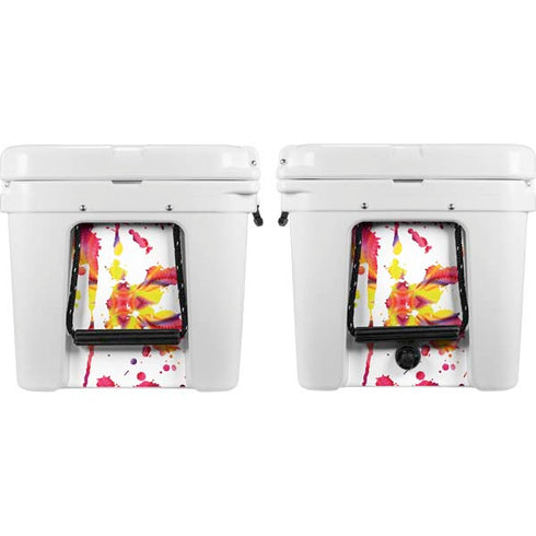 Chromatic Splatter White YETI Tundra 75 Hard Cooler Skin