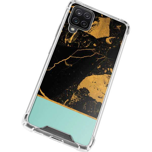 Chunky Marble Galaxy A12 Clear Case