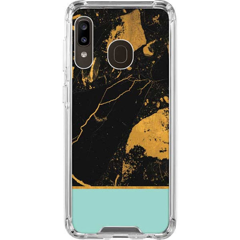 Chunky Marble Galaxy A30 Clear Case
